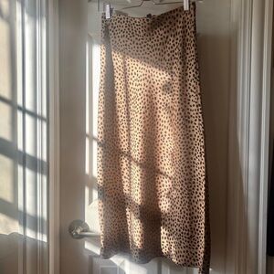 J Crew Polka Dot Midi Slip Skirt